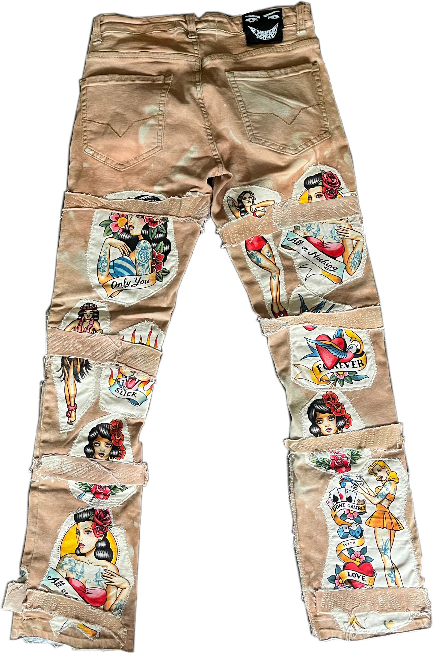 AHN Print Skinny Flares