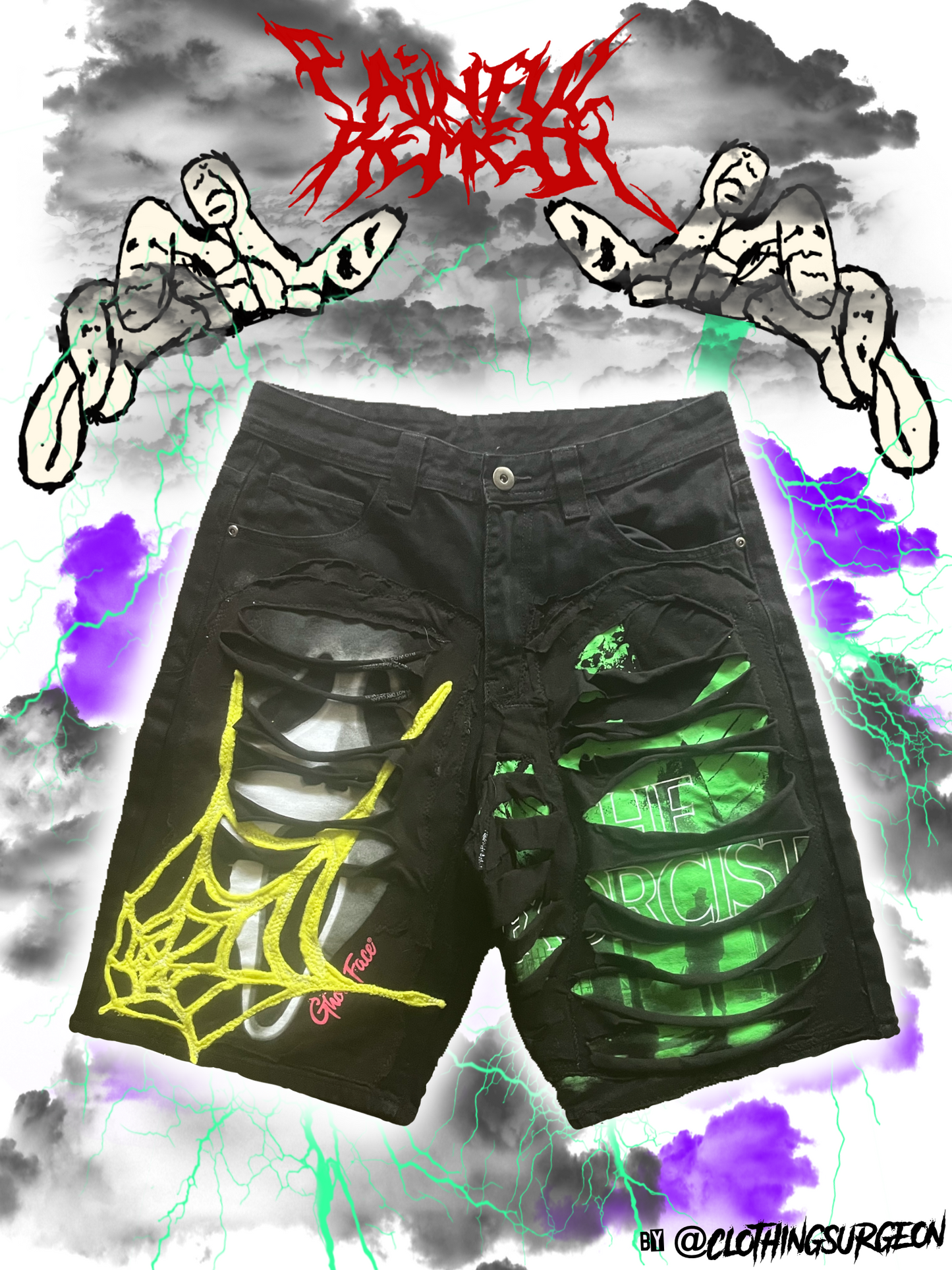Neon Terror Jorts