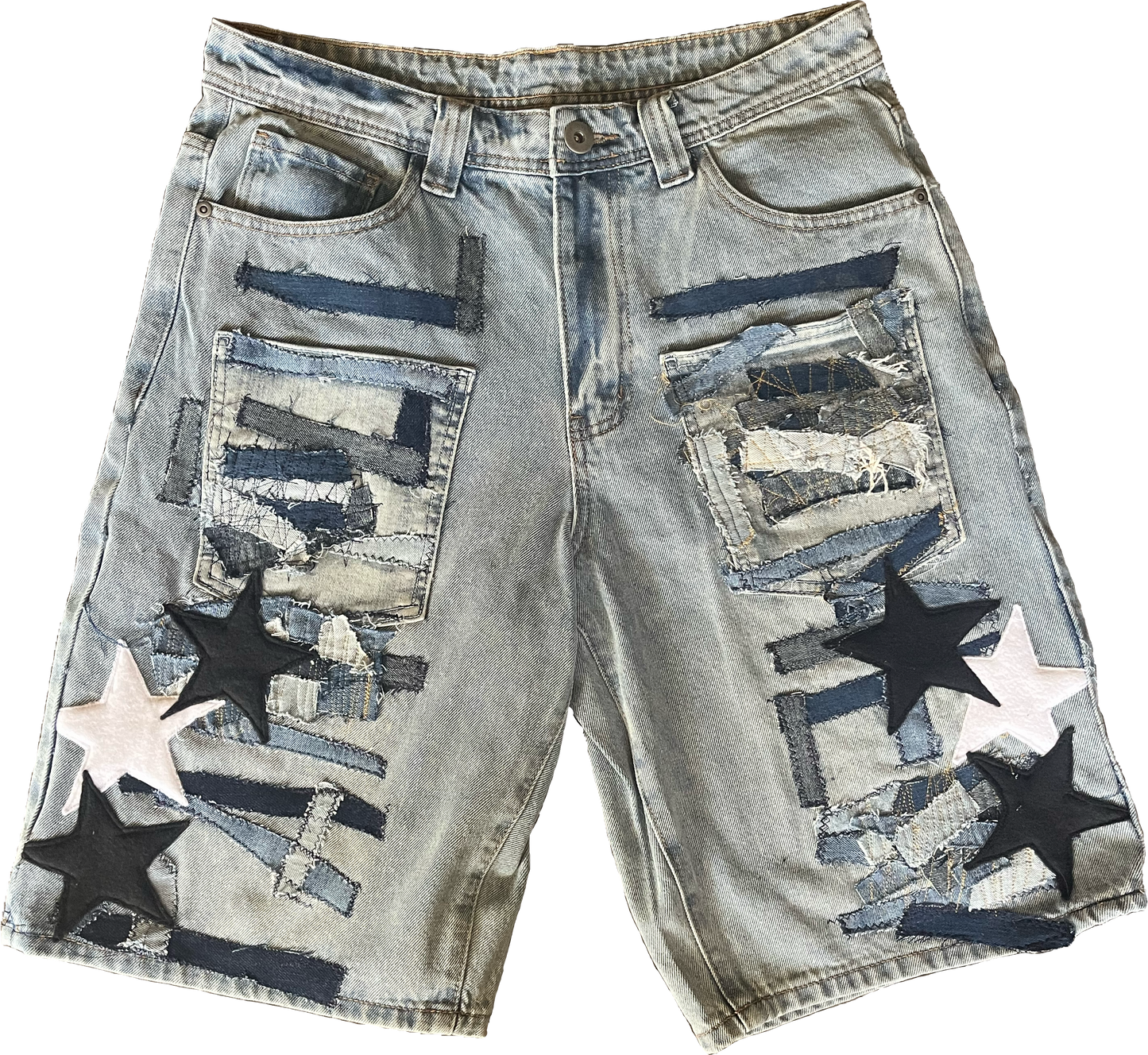 Y2K Grunge Star Jorts